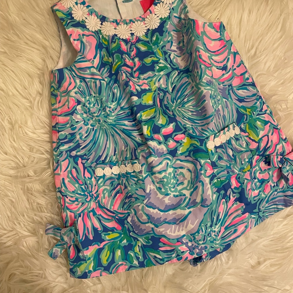 Lilly Pulitzer Pink and Blue Floral Dress